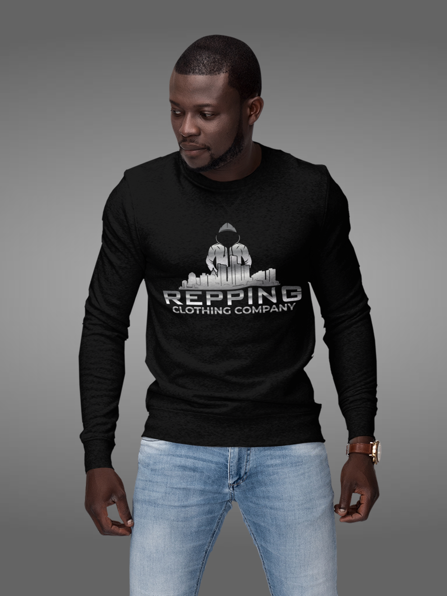 Repping Crew Sweatshirt (Black)