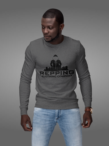 Repping Crew Sweatshirt (Charcoal Gray)